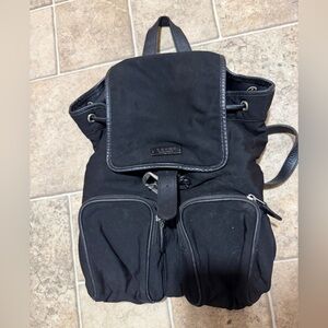 Coach Unisex Men’s Black Nylon and Leather Backpack